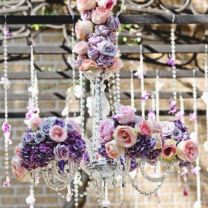 wedding floral chandelier