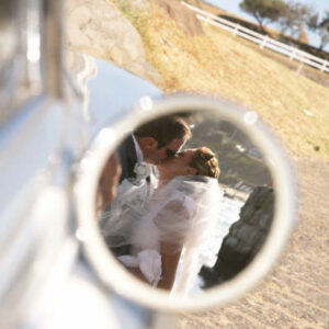 wedding photography with classic car