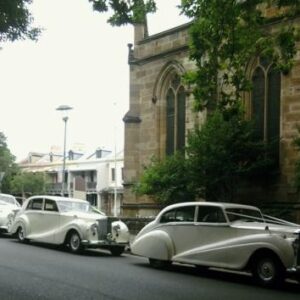 vintage white wedding car package sydney