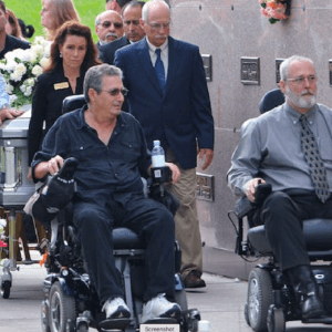 wheelchair users at funeral