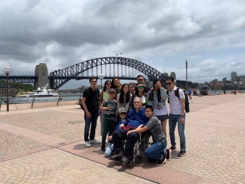family visit to sydney opera house and harbour with wheelchair user