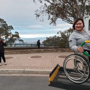 wheelchair user on sydney tour